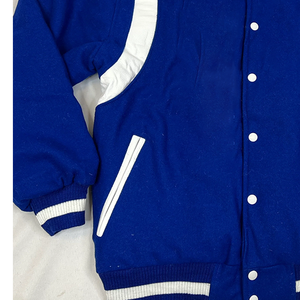 Chaqueta Varsity Letterman Unisex de Béisbol Universitario Estilo Bomber Streetwear con Parche Bordado de Chenilla de Lana Tejida 2026 para Hombre y Mujer con Cintas - Product Image 2