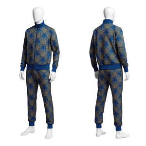 Conjunto Deportivo Unisex de Poliéster/Algodón con Estampado de Llamas Neón, Moda Urbana Contemporánea para Verano - Product Image 2