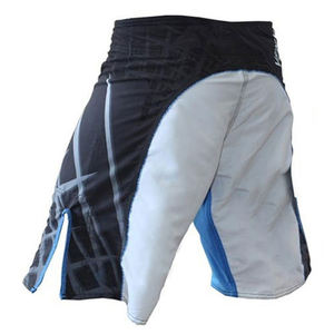 Pantalones Cortos Deportivos para Hombre con Estampado Geométrico, Secado Rápido, Spandex, Poliéster, Cierre Elástico en la Cintura Media, Diseño con Paneles Azules - Product Image 2