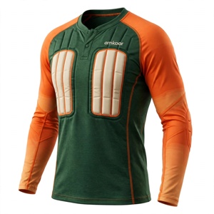 Maillot de baseball rembourré unisexe Amkoor, couleur personnalisée, maille en polyester respirante, motif géométrique, fermeture à boutons, sport adulte - Product Image 3
