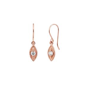 Pendientes de Oro de 14K con Diamantes Cultivados en Laboratorio, Diseño de Ojo, Colgantes de Doble Cara para Mujer, Joyería Fina Elegante, Regalo para Fiesta - Product Image 3