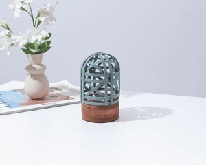 Brûleur d'encens en métal de style arabe, écologique, en bois de santal, avec récupérateur de cendres, fait main, Bakhoor, aromathérapie, décoration d'intérieur - Product Image 1