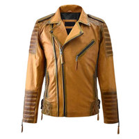 Blouson Bomber en Cuir de Vachette Marron Écologique pour Homme, Col Rabattu, Fermeture Éclair, Manches Classiques, Couleur Unie Hiver