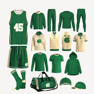 Basketball Kit For Men Lightweight Breathable Sports Wear Quick Dry Training Outfit Gym Practice Performance Clothing - Product Image 1