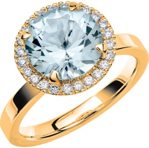 Anillo de Lujo con Topacio Azul Tallado en Plata de Ley 925 con Baño de Oro Blanco, Joyería para Compromiso, Boda o Fiesta - Product Image 3