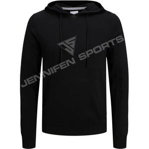 Sweat-shirts personnalisés à cordon de serrage pour hommes, en coton/polyester de luxe, épais, unis, pour l'hiver, impression numérique, décontractés - Product Image 1