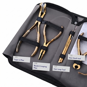 Kit de Instalación de Extensiones de Cabello para Salón, Alicates para Microperlas de Silicona, Aguja para Coser Tramas, Herramienta de Gancho y Bucle, Accesorios para Microperlas - Product Image 4