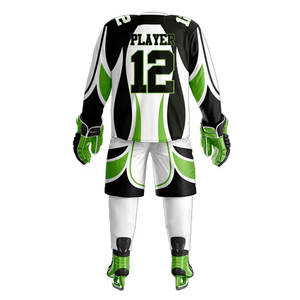 Uniformes de hockey sur glace pour hommes de haute qualité, design personnalisé, séchage rapide, antibactériens, confortables, respirants, polyester, nom de l'équipe OEM - Product Image 4