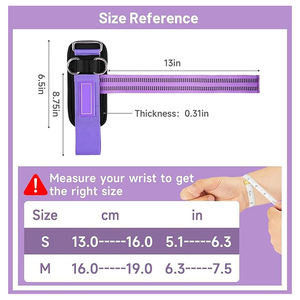 Sangles de Soutien du Poignet Ajustables Violettes à Double Sangle avec Fermeture à Boucle pour l'Entraînement de Force et la Musculation – Fitness Homme - Product Image 2