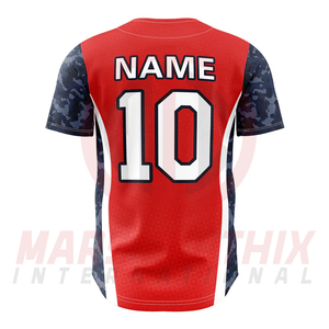 Camiseta de Béisbol a Rayas con Número de Equipo y Diseño Impreso Personalizado, Camisetas de Béisbol con Transferencia Térmica Impresas Personalizadas al por Mayor - Product Image 5