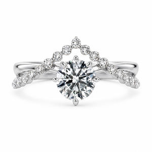 Bague en or massif 18 carats certifiée IGI avec diamant de laboratoire HPHT, clarté VVS2, couleur E, 3,28 carats, bague de fiançailles et de mariage, cadeau pour elle, bande tressée - Product Image 4