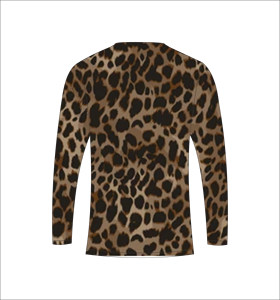 Wild Leopard Pattern Long Sleeve Athletic Shirt Breathable Fitness Training Tee - Product Image 6