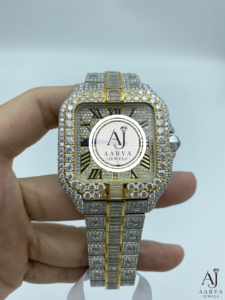 Reloj Mecánico Automático Cuadrado AARVA para Hombre, con Incrustaciones de Diamantes Moissanite VVS, Joyería Hip Hop - Product Image 5