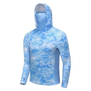 เสื้อตกปลาแบบมีฮู้ด แห้งเร็ว ระบายอากาศดี UPF 50+ แขนยาว น้ำหนักเบา ป้องกันแสงแดด ลดราคาสุดคุ้ม - Product Image 5