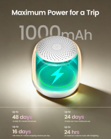 Machine à bruit blanc mini portable rechargeable OEM avec 35 sons et 12 modes d'éclairage pour bébé, enfant et adulte