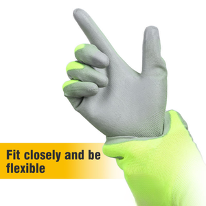 Guantes de Seguridad Recubiertos de Nitrilo y PU, Tejidos en Poliéster y Nailon, Ligeros y Transpirables, para Mecánicos de Taller y Trabajo Diario - Product Image 5