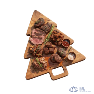 [HOT SELLING] <b>BLUE</b> LOTUS FARM Eco-Friendly Wooden <b>Christmas</b> <b>Tree</b> Platter Snack Tray Gift Set Serving Board for - Product Image 1