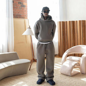 Ensemble survêtement personnalisé en coton pour hommes : sweat à capuche et pantalon de jogging - Product Image 3