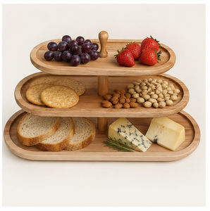 3-Tier Wooden Cake <b>Stand</b> & <b>Cupcake</b> Holder Farmhouse Serving Tray for Weddings Parties and Kitchen Home Decor Display - Product Image 5
