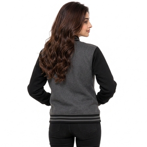 Chaquetas varsity duraderas con botones a presión para mujer, que traen estilo clásico a la moda moderna, chaquetas varsity para mujer. - Product Image 2