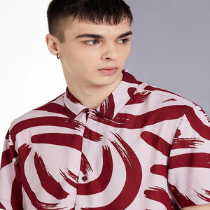 Chemise en coton à manches longues en soie élastique pour hommes repassage gratuit couleur unie robe d'affaires mince décontractée pour col polo anti-rides - Product Image 1