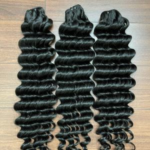 Trama rizada de vapor de doble calidad de alta calidad, cabello humano de Vietnam, cabello vietnamita crudo, paquete ondulado, trama genius - Product Image 2