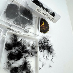 ขนตาปลอม VIETKINGLASH แบบสำเร็จรูป ทำมือจากขนมิงค์เทียม ต่อขนตาแบบธรรมชาติ นุ่ม สีดำด้าน บรรจุภัณฑ์กล่องพร้อมโลโก้สั่งทำได้ - Product Image 3