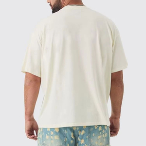 เสื้อยืดผู้ชายไซส์ใหญ่ คอโอ แขนสั้น ผ้าเจอร์ซีย์คอตตอน 100% แห้งเร็ว น้ำหนัก 320 กรัม สไตล์ลำลอง - Product Image 2