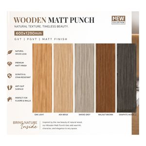 Carreaux de porcelaine de luxe en bois de chêne naturel de qualité supérieure, finition mate, 600x1200mm, finition claire, GVT PGVT, carreaux pour sol et mur, qualité supérieure - Product Image 1