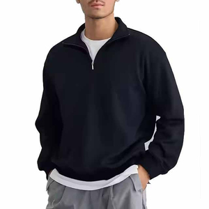 Sweat-shirt d'hiver pour homme à demi-zip avec logo personnalisé, le plus vendu, meilleur prix, sweat-shirts unis pour homme - Product Image 1