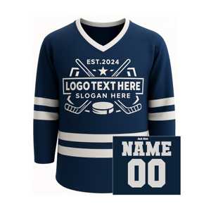 Últimos Modelos de Camisetas de Hockey sobre Hielo, Camiseta de Hockey de Equipo, Estilo Nuevo, Camiseta de Hockey con Paneles Cosidos, Logotipo Personalizado, Tela de Malla - Product Image 4