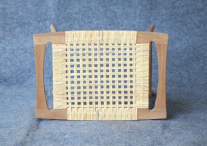 Best Selling Lightweight Arya <b>Stool</b> with Solid Teak Wood Frame and Handcrafted Rattan Weaving Well Sanded Finish for Living Room - Product Image 2