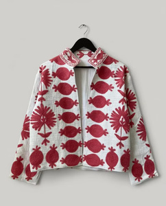 Chaqueta Bomber Suzani al por Mayor, Chaqueta Bohemia de Algodón, Corte Regular, Unisex, Transpirable, para Otoño e Invierno - Product Image 1