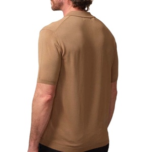 Meilleures ventes : T-shirt d'été personnalisé pour homme, col zippé, manches courtes, motif uni, en tissu tricoté à séchage rapide 2026 - Product Image 2