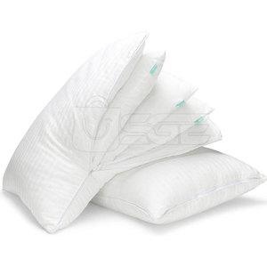 Oreiller moderne pour le cou, garni de coton biologique et de duvet, personnalisable, coussin de lit de haute qualité - Product Image 2