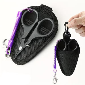 Mini tijeras de manualidades para niños, tijeras de seguridad de color negro para cortar hilo, tijeras de costura de acero inoxidable - Product Image 2