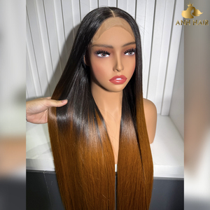 Perruque Lace Front Lisse en Cheveux Humains Vietnamiens Brun Caramel à Racines Foncées, Pré-épilée, Dentelle Transparente, Sans Colle, Pour Débutantes, Petite Taille - Product Image 2