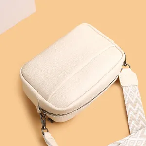 Sac messager en cuir de vache souple de haute qualité pour femmes, sac à main de marque de créateur à la mode, petit sac à bandoulière 100% cuir véritable - Product Image 1