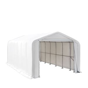 Tettoia in Acciaio per Camper/Roulotte 18FT X 30FT con Copertura in Tessuto PVC 17 oz, Porta Avvolgibile Anteriore, Parete Posteriore Chiusa, Struttura Zincata a 3 Strati - Product Image 3