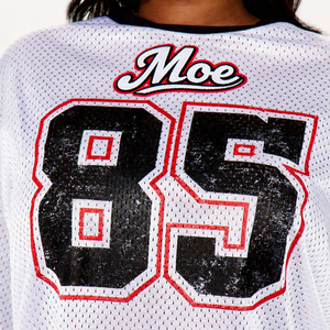 Maglia Oversize da Donna Stile Streetwear con Stampa Personalizzata Numero, Jersey da Football Americano, Moda Stile Football, OEM, Etichetta Privata, Ingrosso - Product Image 3