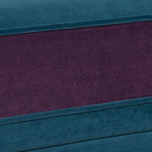 เก้าอี้ Anya Boho Chic Wingback ลายดอกไม้และลายเสือดาว สีฟ้าอมเขียวและสีม่วงกำมะหยี่ สำหรับห้องนั่งเล่น - Product Image 2