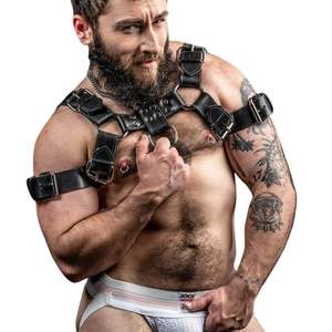 Arnés de Cuero para Hombre Estilo Bulldog, Ajustable, de Cuero Premium, para Uso en Clubes - Product Image 6