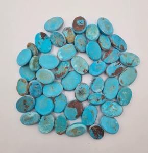 Turquoise naturelle iranienne, cabochons de pierres précieuses de formes variées, pierres précieuses en vrac pour la fabrication de bijoux - Product Image 6
