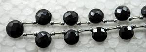 Cuentas facetadas de espinela negra natural en forma de moneda, hilo de cuentas sueltas de piedras preciosas para la fabricación de joyas al por mayor - Product Image 4
