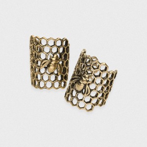 Designer Metal Napkin Ring Set <b>Decorative</b> Serviette <b>Accessory</b> for Luxury Dining <b>Table</b> Events Wedding Hotel and Party - Product Image 5