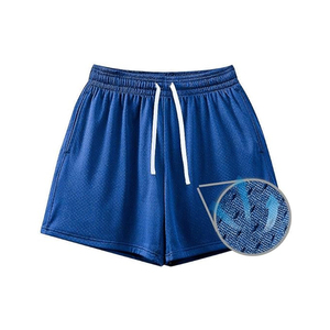 Shorts de bain décontractés pour hommes en maille tricotée, anti-plis, écologiques, respirants, légers, pour la gym et la course, avec logo personnalisé, vente en gros - Product Image 6