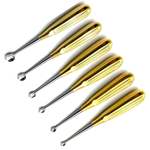 Cureta Recta Quirúrgica Profesional, Herramienta Duradera de Acero Inoxidable para Colecciones de Instrumentos Médicos - Product Image 3