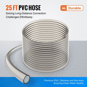 Acquario aspirapolvere ghiaia con 25ft tubo in PVC e 3 tipi di ottone adattatori sifone serbatoio di pesce pulitore per la rimozione di sabbia e ghiaia" - Product Image 5