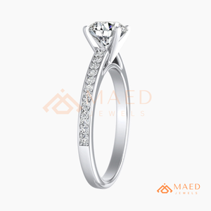 Oval Cut Moissanite <b>Solitaire</b> <b>Ring</b> <b>Silver</b> Engagement <b>Ring</b> Women Bridal Anniversary Jewelry Elegant Fashion - Product Image 5