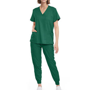 Medical Uniform Set <b>Scrubs</b> Comfortable Fabric Daily Work Wear Nursing Staff Lightweight Breathable Fit Style - Product Image 2